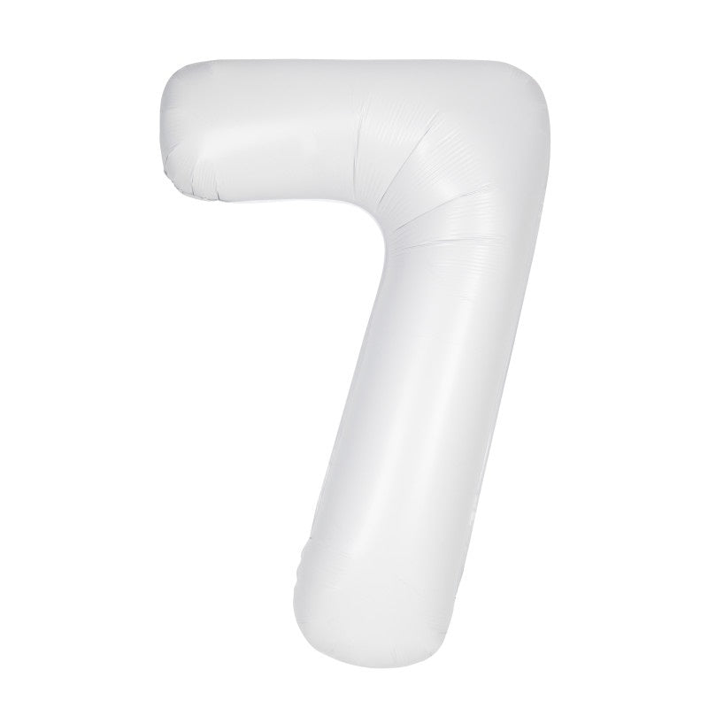 Number 7- White - Balloon Shop