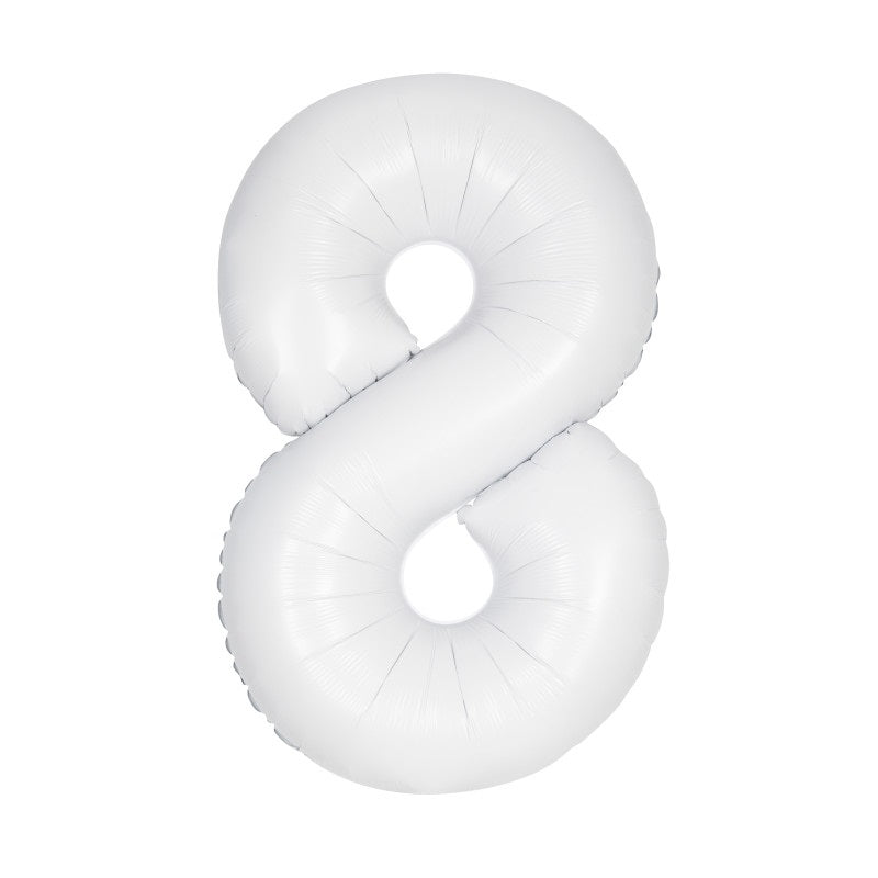 Number 8- White - Balloon Shop