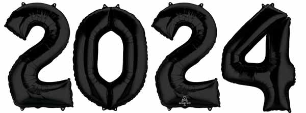 Jumbo Foil Numbers 2024 Black