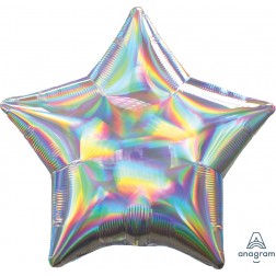 Star - Holographic  Iridescent Silver