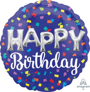 Birthday Blue Confetti