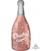 CHEERS ROSE GOLD BOTTLE BALLOON