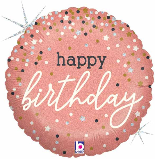 HBD Rose gold Confetti