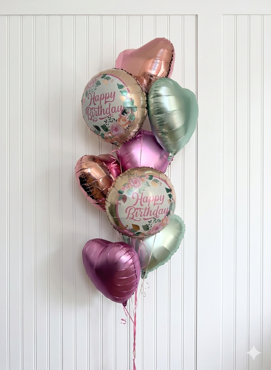 Floral Heart Birthday Bouquet