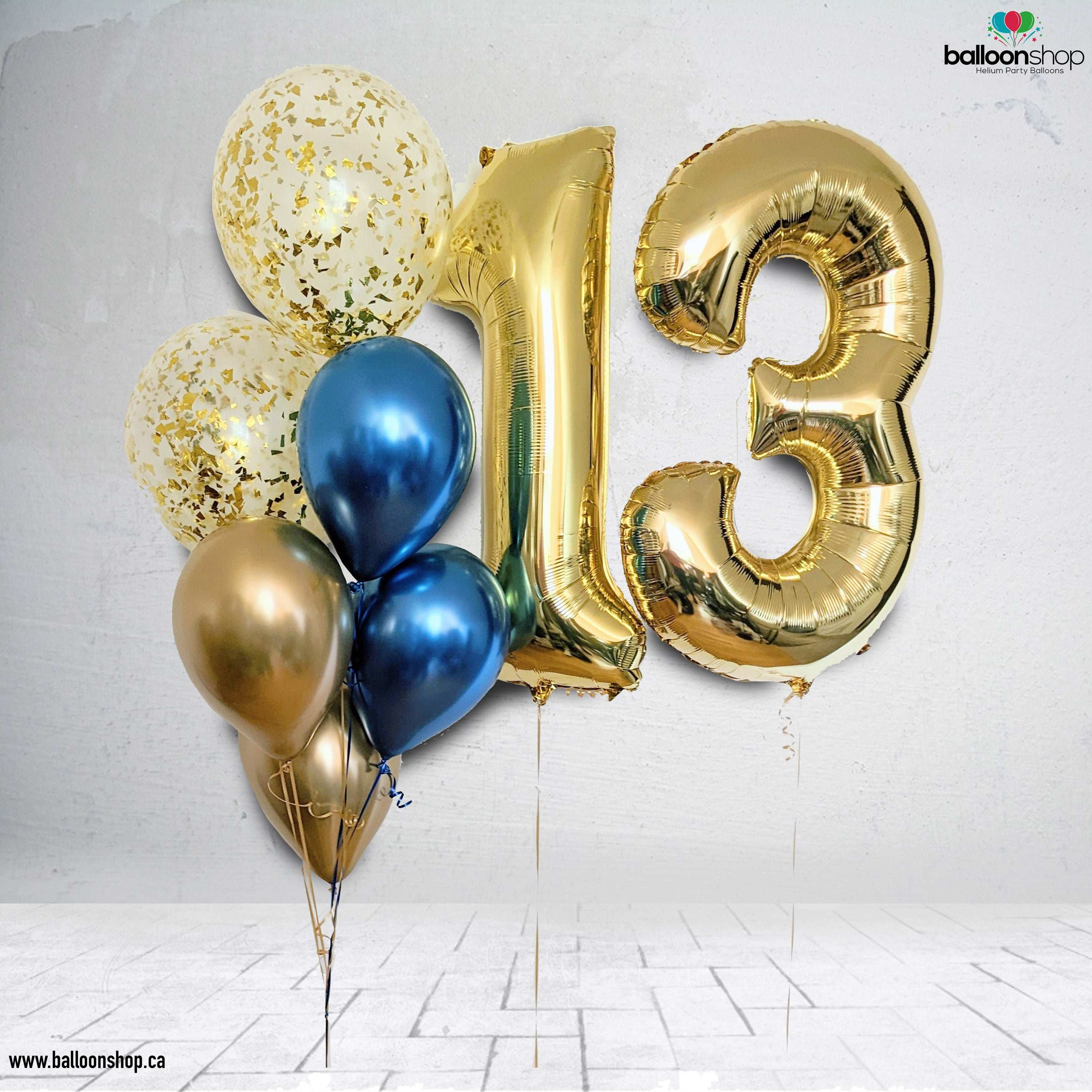 Numbers Baloon Jumbo Numbers Balloons Bundle with Confetti Bouquet – Balloon Shop