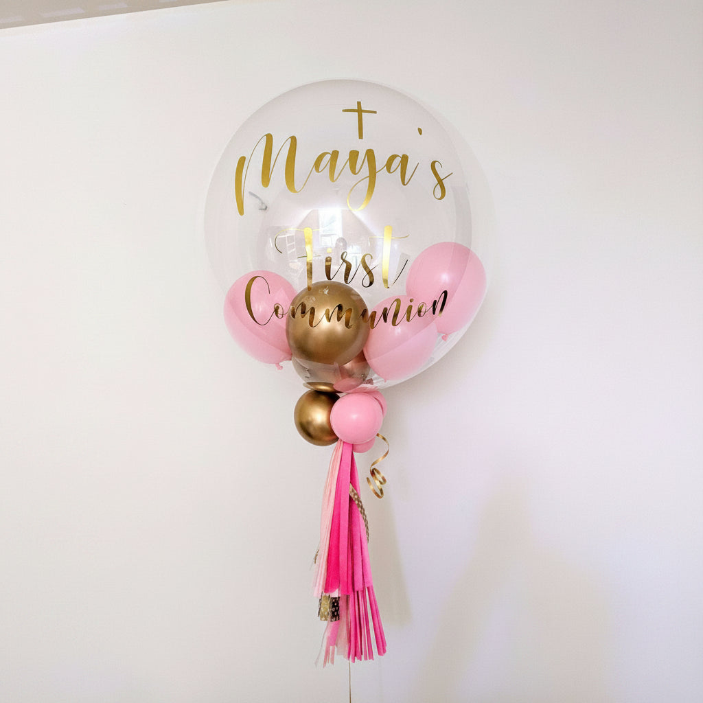 Personalized Baptism Bubble Balloon