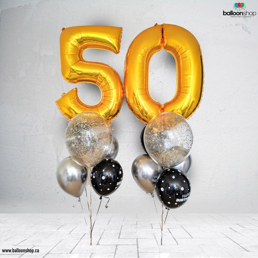 Balloon decoration for 50th birthday