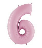 Number 6 - Pastel Pink