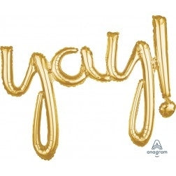 Yay Script Banner - Gold