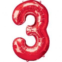 Number 3 - Red