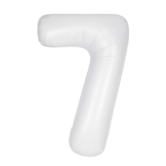 Number 7- White - Balloon Shop