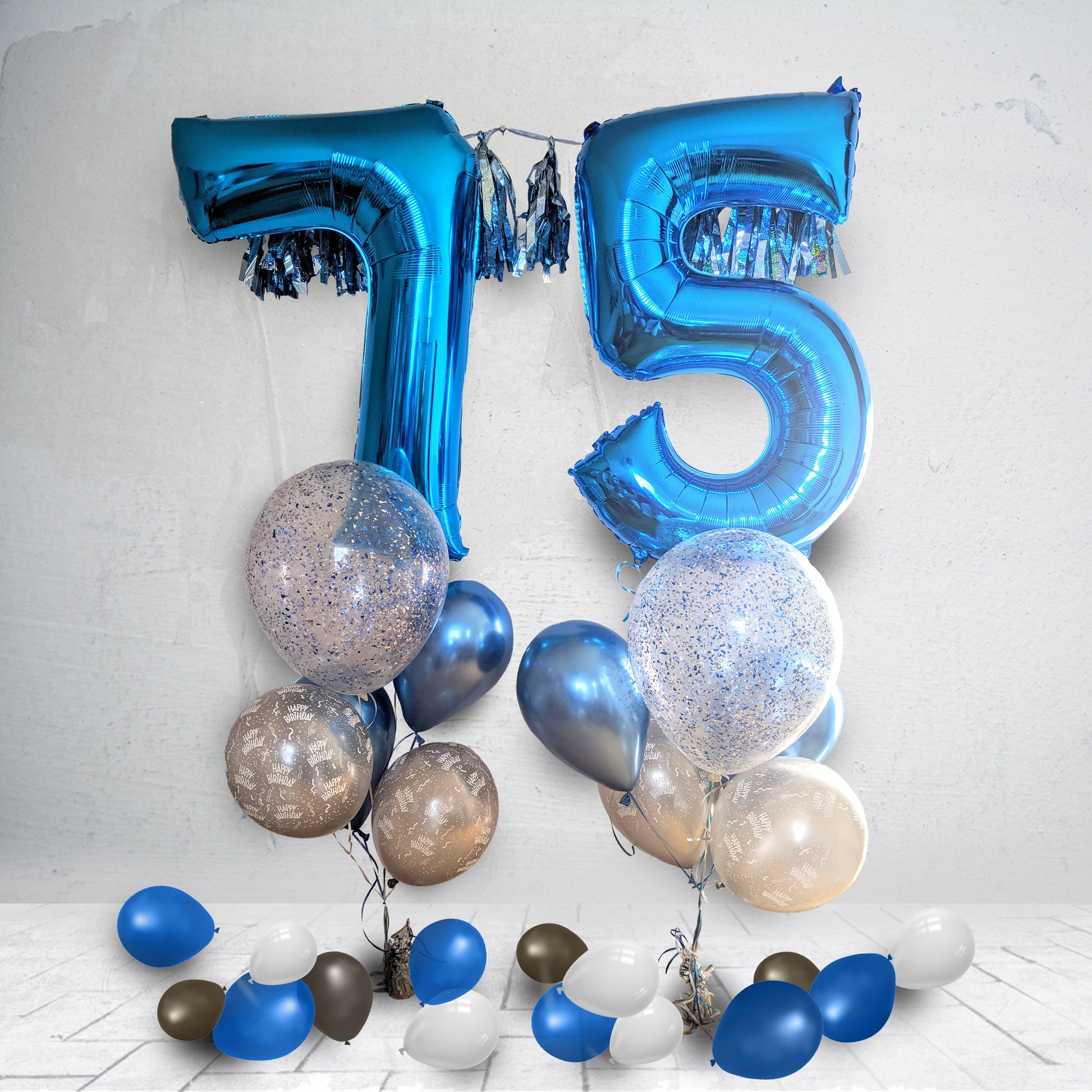 balloon bouquets for 75th birthday