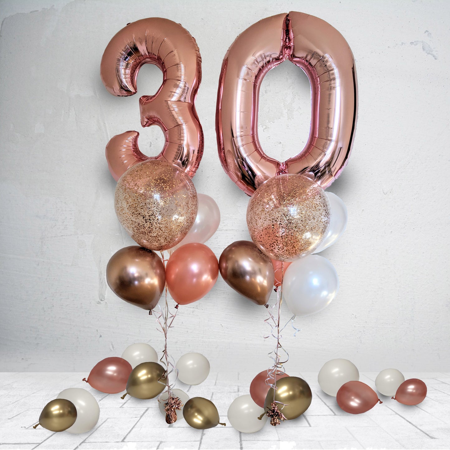30th birthday helium balloons.
