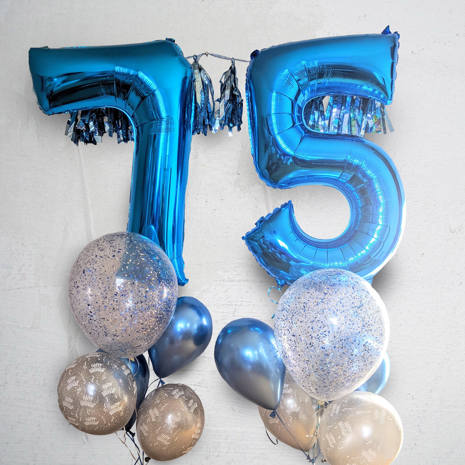 75th birthday balloons