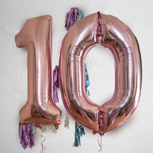 Jumbo number foil balloons